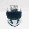 Шлем интеграл Cobra JK311 белый с черным и зеленым размеры S