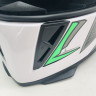 Шлем интеграл Cobra JK311 белый с черным и зеленым размеры S