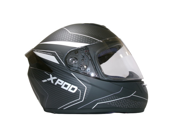Шлем TVS Racing India Xpod Dull Black Silver XL