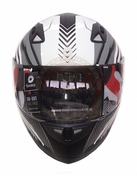 Шлем интеграл SHIRO SH-881sv, MOTEGI 2, цвет MATT BLACK WHITE, размер L
