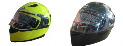 Шлем интеграл COBRA JK312, цвет черный карбон, лайм, размеры M
