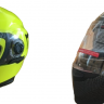 Шлем интеграл COBRA JK312, цвет черный карбон, лайм, размеры M