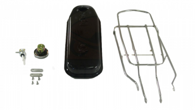 Бензобак Веломотор задний (полный комплект уставки на велосипед)