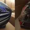 Шлем интеграл COBRA JK313, черный с красным, черный/синий размеры XL
