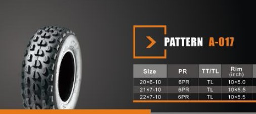 Покрышка ATV 10" 22 х 7,00 - 10 (А-017) без камеры, передние SUN.F