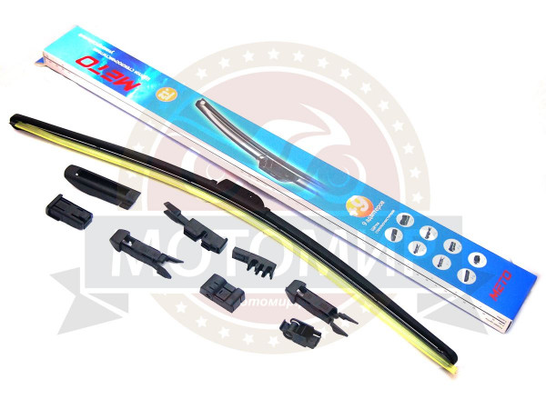 Щетка стеклоочистителя METO бескаркасная (9 адаптеров) 15" (375мм) WB-610