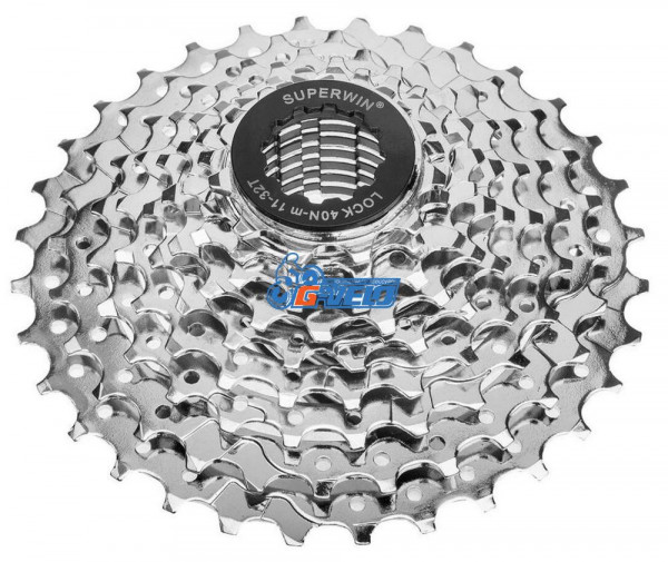 Кассета велосипеда 9 скоростей 11-32T сталь хромированная