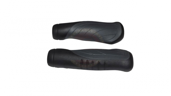 Грипсы 135 мм Kraton/гель анатомические с заглушками чёрно-серые