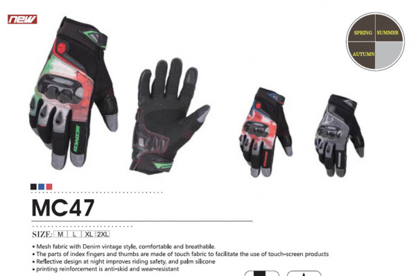 Перчатки Scoyco МС-47 черные размер XL