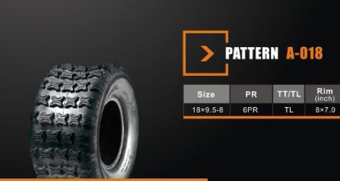 Покрышка ATV 8" 18 х 9.50 - 8 (A-018) без камеры, SUN.F