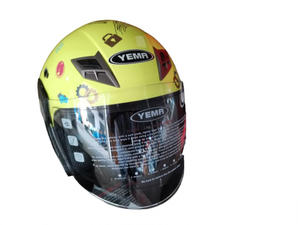 Шлем открытый YM-622 "YAMAPA", флюор, размер L (с антикрылом)