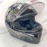 Шлем интеграл COBRA JK315, черный, с серой графикой, размеры L