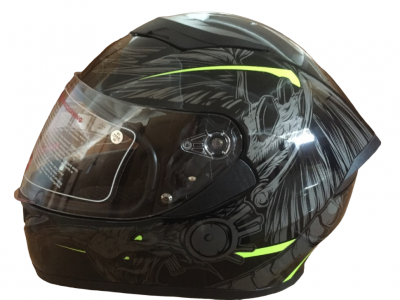 Шлем интеграл COBRA JK315, черный, с серой графикой, размеры M