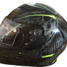 Шлем интеграл COBRA JK315, черный, с серой графикой, размеры M