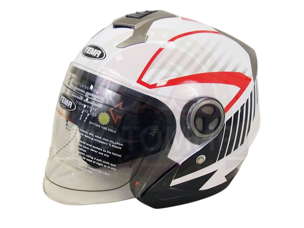 Шлем открытый Yamapa YM-623 бело-красный S