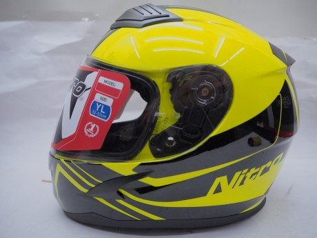 Шлем интеграл детский NITRO N2300 ROGUE JUNIOR (Yellow/Black), размер XL