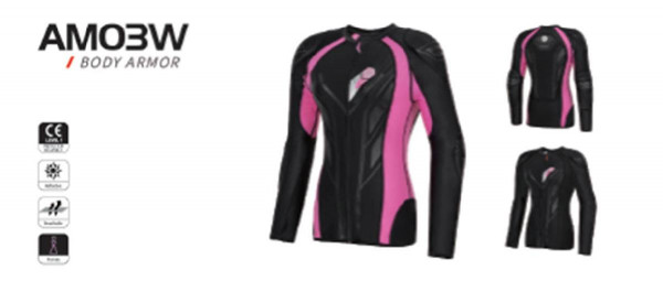 Защита тела мото женская SCOYCO AM03W, черно-розовая, размер L