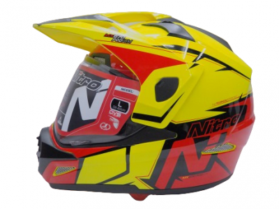 Шлем туринг NITRO MX670 PODIUM ADVENTURE DVS (Black/Yellow/Rad), размер L